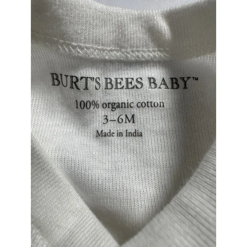 Burt’s Bees Baby 3-6M Organic Cotton Bee Print 2 Piece Outfit Top Pants